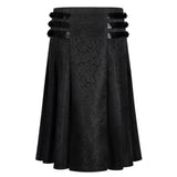 Déguisement Jupe Noire Médiévale Sombre Steampunk Rétro Gothique Rock Heavy Metal Homme