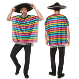 Déguisement Poncho Mexicain Couleur Pour Activité Familiale Fête