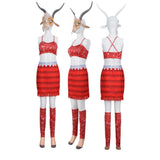 Déguisement Adulte & Enfant Gazelle Zootopia 2 Film Costume Rouge pour Halloween