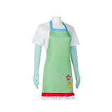 Déguisement Cuisinier Tablier Vert et T-shirt Blanc Femme pour Halloween