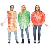 Déguisement Adulte Bacon, œuf, Tomates Costume Amusant 5 Pièces Pour Halloween