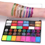 Accessoire Peinture Corporelle Hydrosoluble pour Maquillage Scénique Halloween 15/42 Couleurs