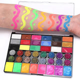 Accessoire Peinture Corporelle Hydrosoluble pour Maquillage Scénique Halloween 15/42 Couleurs