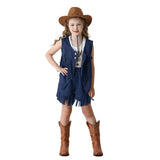 Déguisement Fille Cowboy Western Tenue Bohemian Hippie Costume