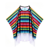 Déguisement Poncho Mexicain Couleur Pour Activité Familiale Fête