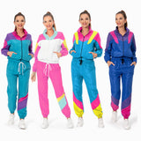 Déguisement Adulte 80s Hippie Disco Sportwear Retro Cosplay Costume Halloween Carnaval