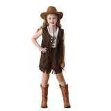 Déguisement Fille Cowboy Western Tenue Bohemian Hippie Costume