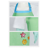 Déguisement Cuisinier Tablier Vert et T-shirt Blanc Femme pour Halloween