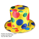 Accessoires Clown Déguise Chapeau/Lunettes/Faux Nez/Perruque Colorée/Masque Ensemble