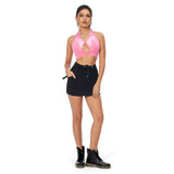 Déguisement Femme Y2K Débardeur Crop Top Costume Rose