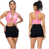 Déguisement Femme Y2K Débardeur Crop Top Costume Rose