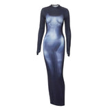 Déguisement Femme Y2K Robe Impression 3D Costume Noir