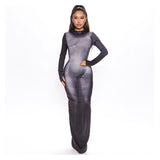 Déguisement Femme Y2K Robe Impression 3D Costume Noir