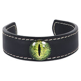 Accessories Bracelet Vintage en Cuir de Vache de Couleur Noir/Brun/Kaki