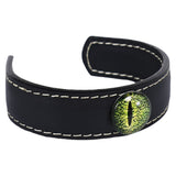 Accessories Bracelet Vintage en Cuir de Vache de Couleur Noir/Brun/Kaki