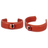 Accessories Bracelet Vintage en Cuir de Vache de Couleur Noir/Brun/Kaki