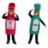 Déguisement Enfant Bouteille de Bière Costume Rouge/Vert pour Oktoberfest