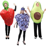 Déguisement Fruits Raisin, Avocat, Fraise Amusant Costume 3 Pièces Pour Halloween
