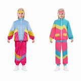 Déguisement Enfant 80 90S Rétro Ensemble de Sport Vintage Costume Ver.3
