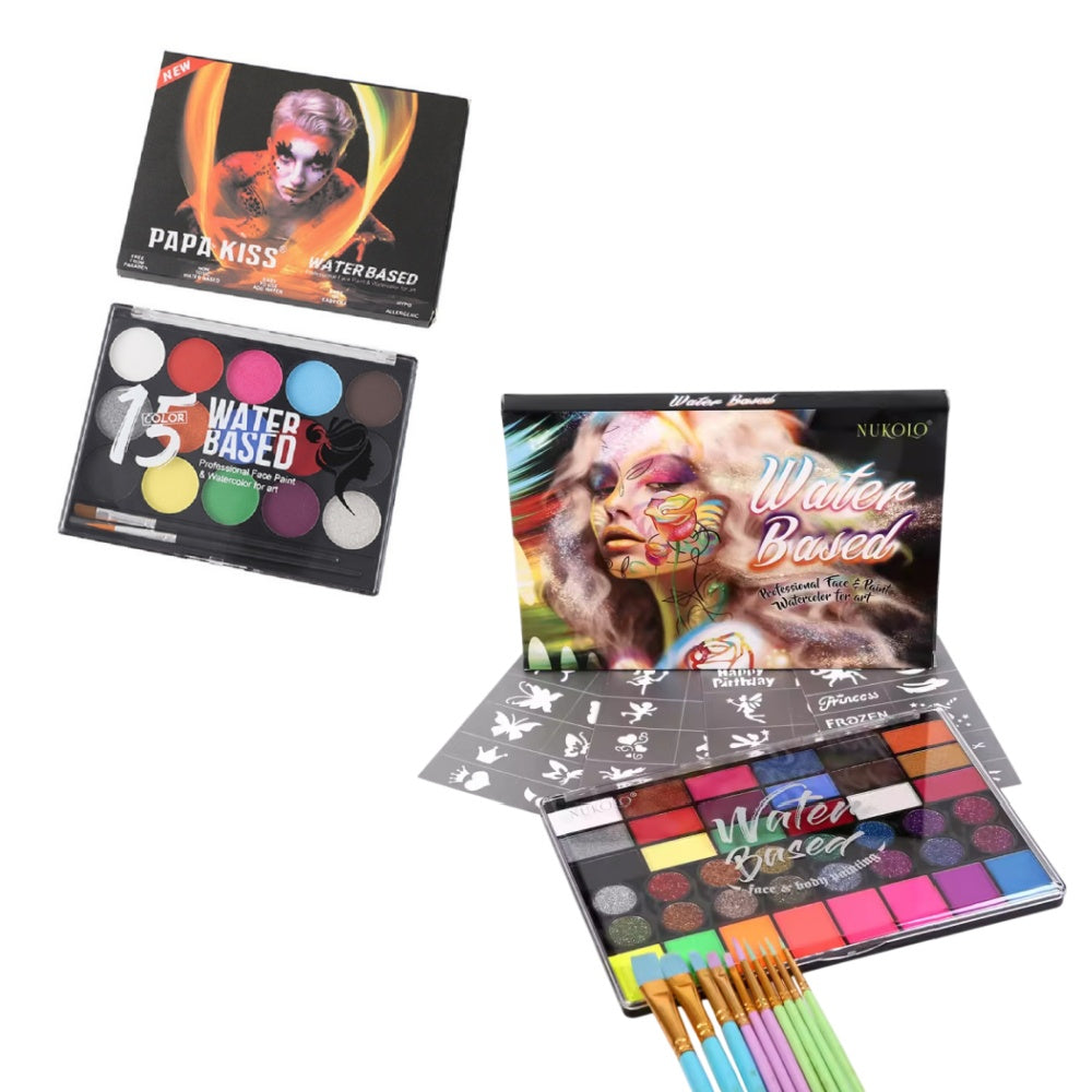 Accessoire Peinture Corporelle Hydrosoluble pour Maquillage Scénique Halloween 15/42 Couleurs