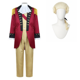 Déguisement George Washington Tenue Président Rouge Adute pour Halloween Carnaval