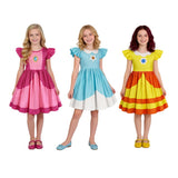 Cosplay Costume Princesse The Super Mario Galaxy Movie(2026) Film Cosplay Robe à Manches Volantes Enfant