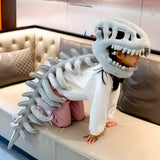 Accessoire Coiffe de Costume de Squelette Dinosaure pour Soirées à Thème Bals Masqués Adulte et Enfant