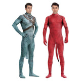 Déguisement Adulte Avatar Jake Sully Combinaison Verte/Rouge Costume d'Halloween