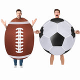 Déguisement Adulte Gonflables Drôles de Football et de Rugby Pour Halloween