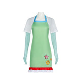 Déguisement Cuisinier Tablier Vert et T-shirt Blanc Femme pour Halloween
