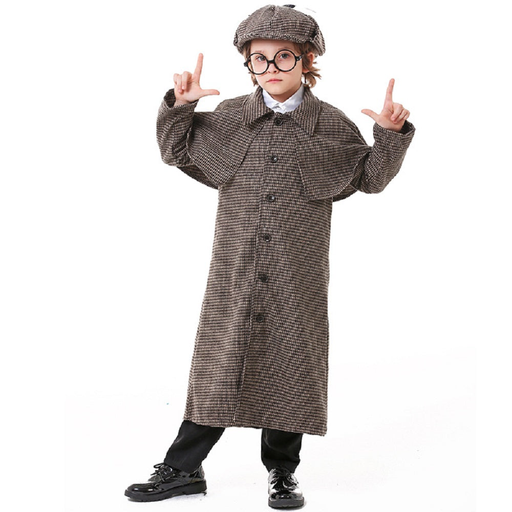 Déguisement Détective Sherlock Holmes Tenue Brune Garçon pour Journée Mondiale du Livre