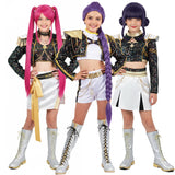 Déguisement Enfant KPop Demon Hunters Huntrix Golden Tenue Noire Costume