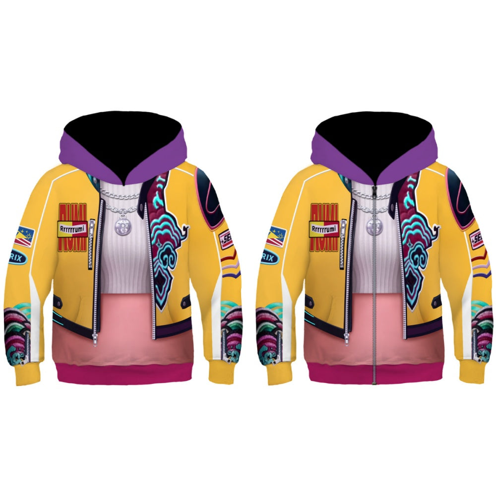 Déguisement Enfant Kpop Demon Hunter Rumi Pullover/Zipper Sweat-shirt Costume