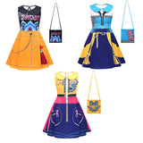 Déguisement Enfant Kpop Demon Hunters Rumi Mira Zoey Robe Sans Manches+Sac Costume d'Halloween