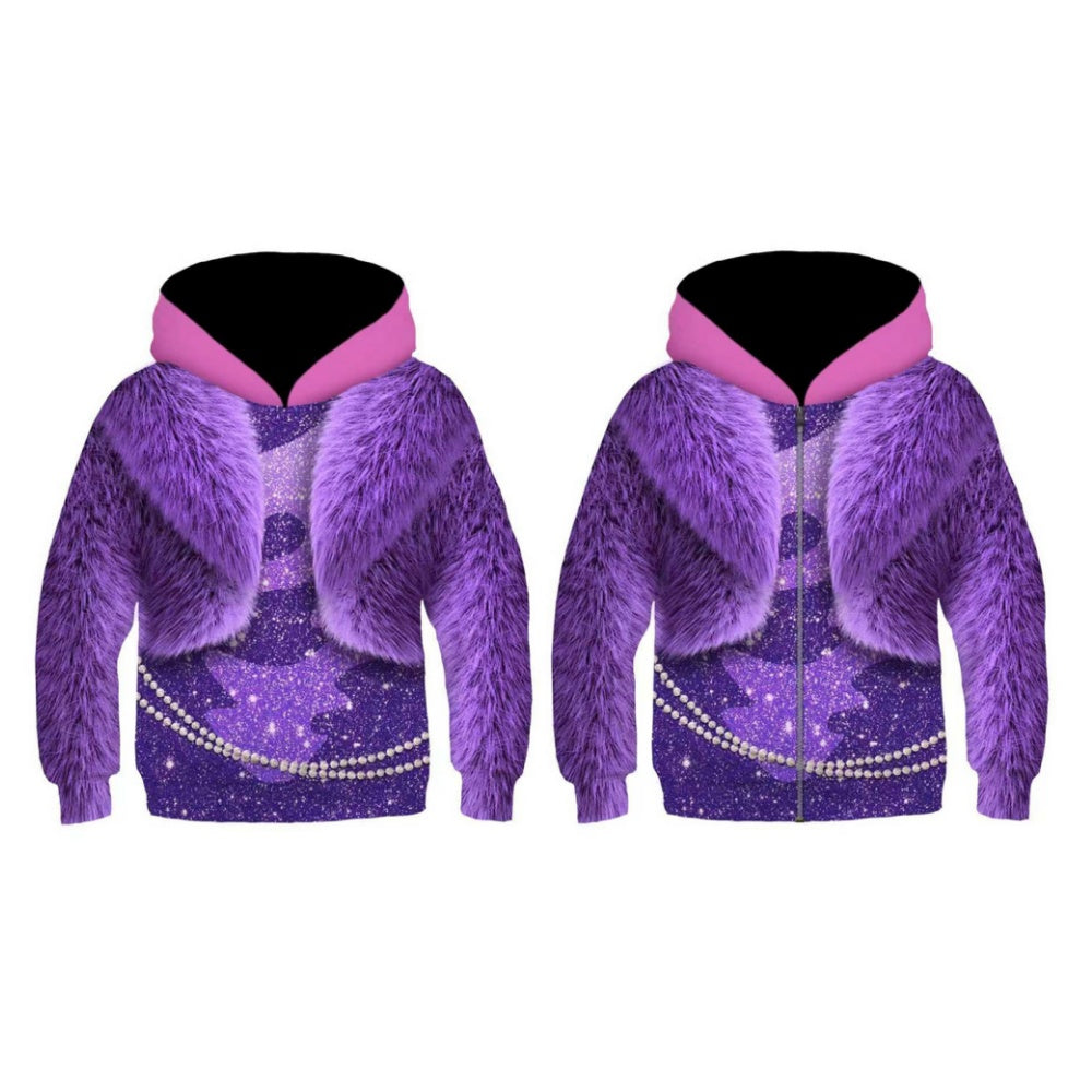 Déguisement Enfant Zootopia 2 Gazelle Sweat-shirt à Capuche/Zip Costume Violet d'Halloween