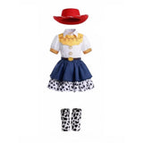 Déguisement Fille Jessie Film Robe Blanche et Bleue Enfant pour Halloween