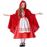 Déguisement Fille Le Petit Chaperon Rouge Robe Costume pour Halloween Carnaval