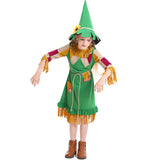 Déguisement Fille Épouvantail Robe Verte Costume pour Pâques