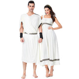 Déguisement Robe Blanche Romain Antique Costume de Couple pour Halloween