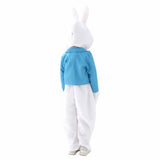 Déguisement Enfant Lapin Combinaison Blanche+Veste Bleue Costume de Pâques