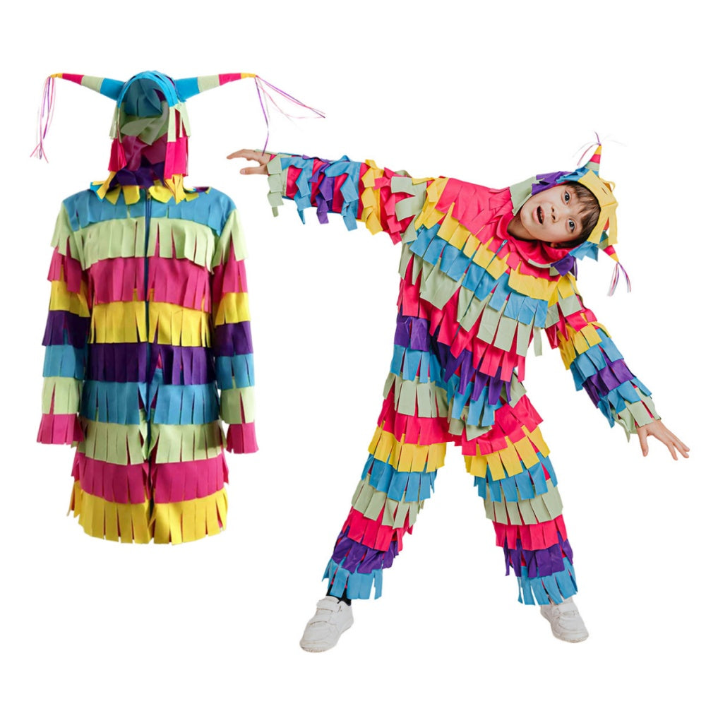 Déguisement Pitana Robe à Capuche et Combinaison Colorée Enfant