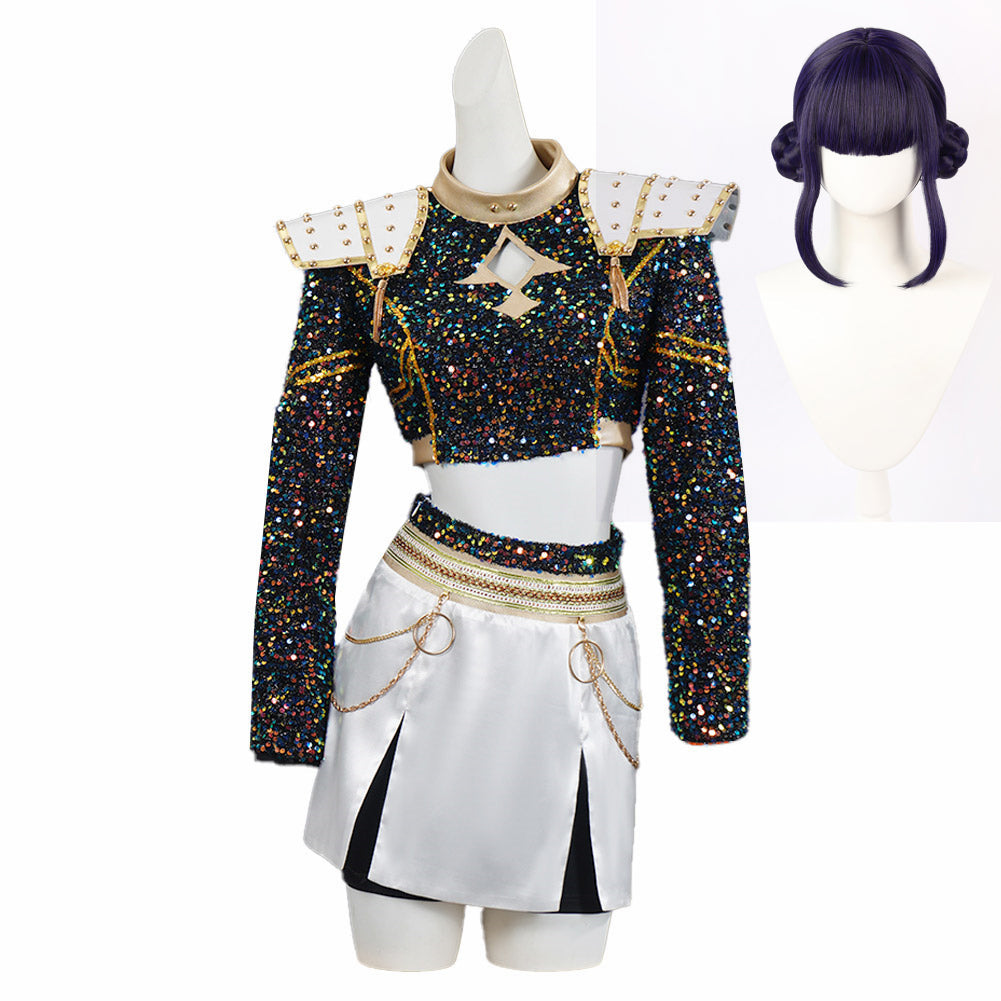 Déguisement Enfant KPop Demon Hunters Huntrix Zoey Golden Tenue Noire Costume
