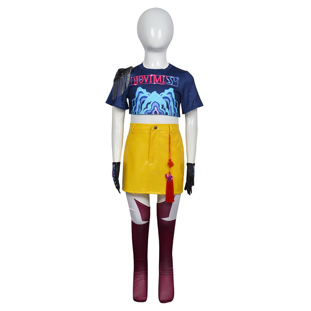Déguisement Enfant Kpop Demon Hunters HUNTR/X Rumi Zoey Mira Costume