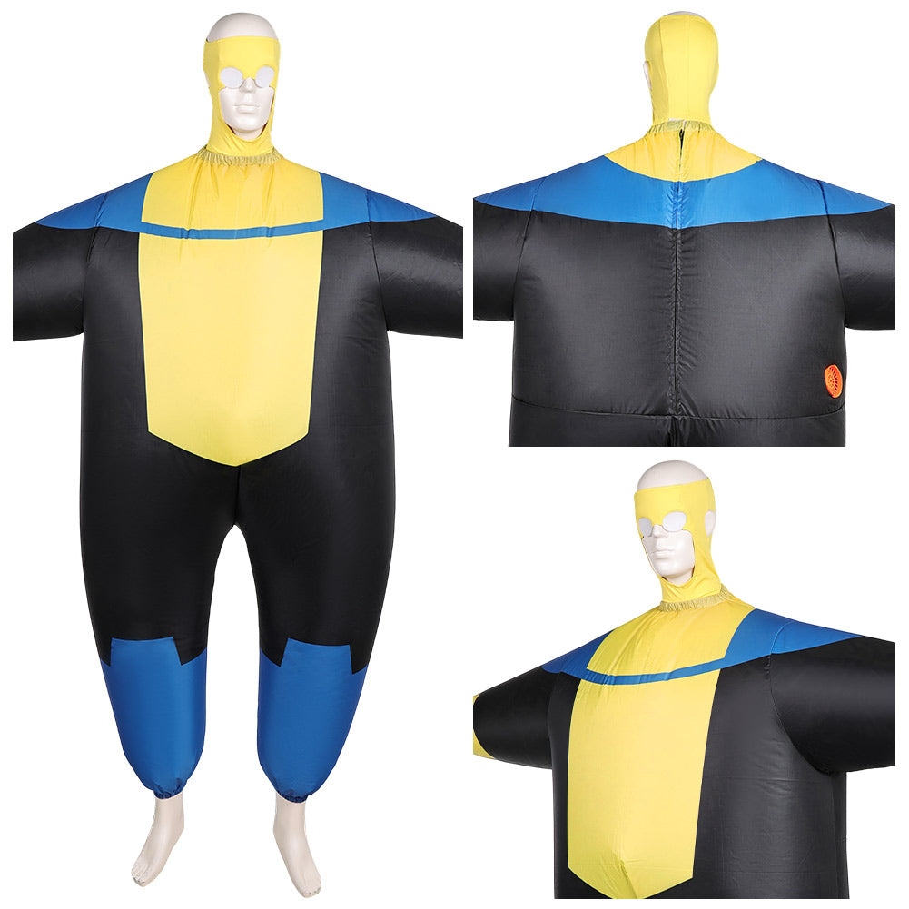 Déguisement Invincible Saison 3(2025) Mark Grayson Gonflable Combinaison Jaune/Bleue Costume d'Halloween