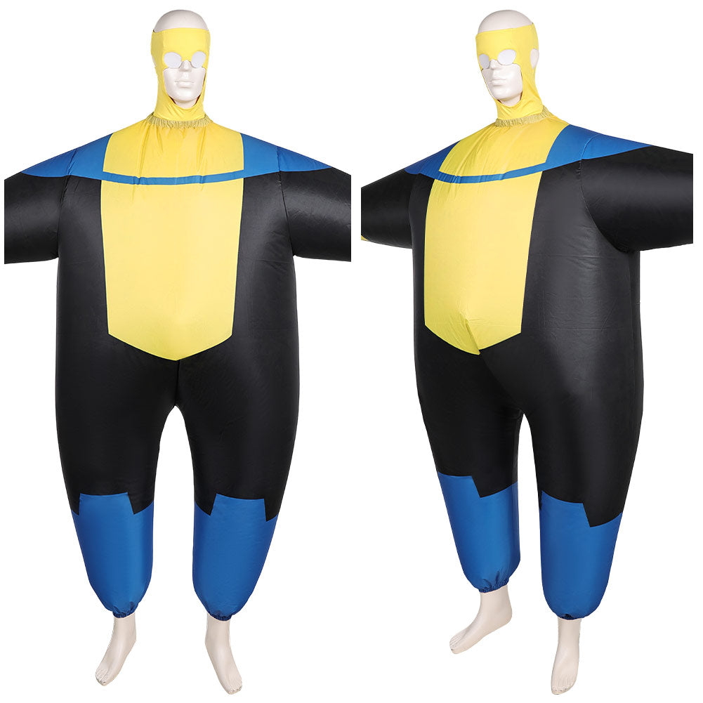 Déguisement Invincible Saison 3(2025) Mark Grayson Gonflable Combinaison Jaune/Bleue Costume d'Halloween