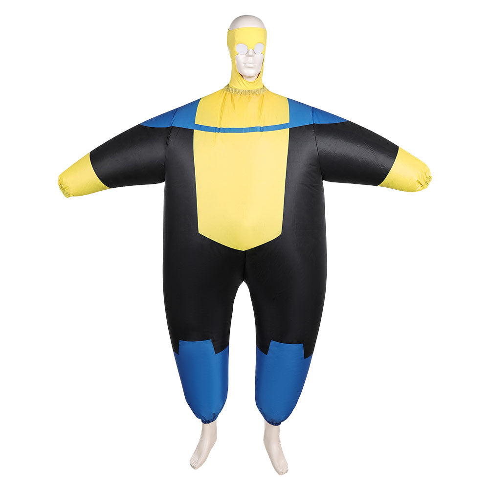 Déguisement Invincible Saison 3(2025) Mark Grayson Gonflable Combinaison Jaune/Bleue Costume d'Halloween