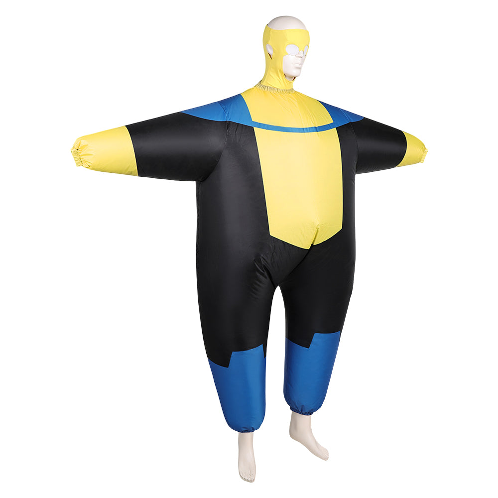 Déguisement Invincible Saison 3(2025) Mark Grayson Gonflable Combinaison Jaune/Bleue Costume d'Halloween