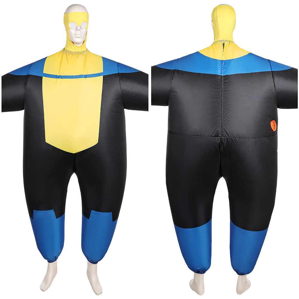 Déguisement Invincible Saison 3(2025) Mark Grayson Gonflable Combinaison Jaune/Bleue Costume d'Halloween