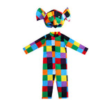 Déguisement Elmer the Patchwork Elephant Combinaison+Couvre-chef Enfant pour Journée Mondiale du Livre