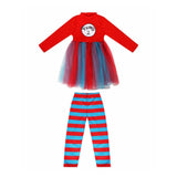 Déguisement Thing One+Thing Two Le Chat Chapeauté Tenue Rouge Enfant pour Journée Mondiale du Livre